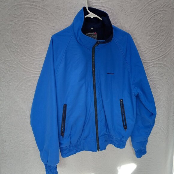 Polar Fleece By Malden Cobalt Blue Lined Jacket W/ Boeing Logo Sz M (T-379) - Picture 4 of 11